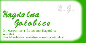 magdolna golobics business card